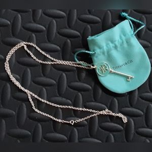 Tiffany Enamel Knot Key Pendant Necklace